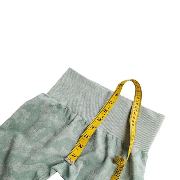 NVGTN Womens Camo Athletic Leggings, Ribbed Waistband, Green, Size XS - Picture 6 of 9